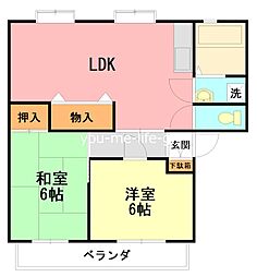 ウィンズ湘南4 2LDKの間取図画像