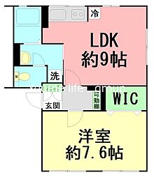 シティハイムGRAVE 1LDKの間取図画像