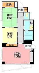 ランドシッツ平塚 2LDKの間取図画像