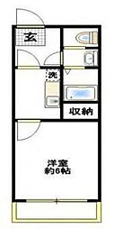 シャルムハイツ 1Kの間取図画像