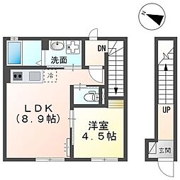 サンクリスタル2 1LDKの間取図画像