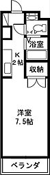 ビラ・ソレイユ 1Kの間取図画像