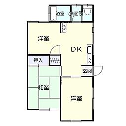 幸町ハウス 2LDKの間取図画像