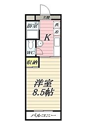 BenePalazzoAki 1Kの間取図画像