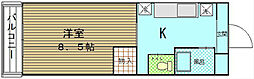 BenePalazzoAki 1Kの間取図画像