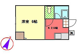 第三今井ハイツ 1Kの間取図画像