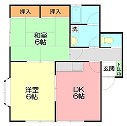 ベルメゾン 2DKの間取図画像