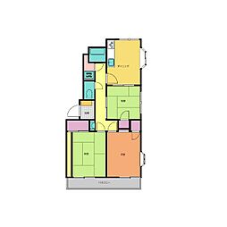 田中第2ビル 3DKの間取図画像