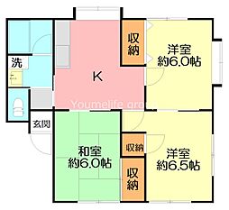 サンハイツ 3DKの間取図画像