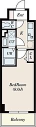 S-FORT湘南平塚 1Kの間取図画像