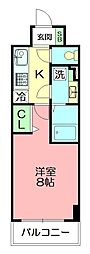 S-FORT湘南平塚 1Kの間取図画像