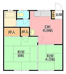 間取図画像 2DK