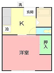 コーポJJ 1Kの間取図画像