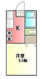 ピュアタウン東海大学駅前 1Kの間取図画像