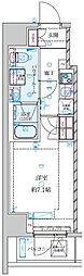 GENOVIA平塚III 6階1Kの間取り