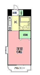 ジュネパレス平塚第19 1Kの間取図画像