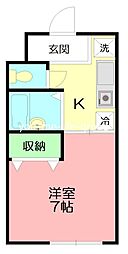 間取図画像 1K