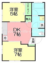 間取図画像 2DK