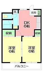 レジデンス・デ・シャイロ 2DKの間取図画像