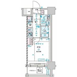 GENOVIA平塚IV 10階1Kの間取り