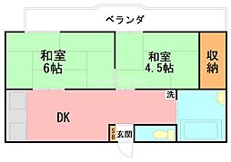 間取図画像 2DK