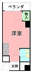 ハピネス杉山 ワンルームの間取図画像