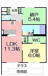 リベルタ 1SLDKの間取図画像
