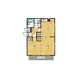 インペリアル湘南 2DKの間取図画像