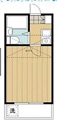 サンパレス 1Kの間取図画像
