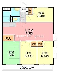 グレースガーデン 4LDKの間取図画像