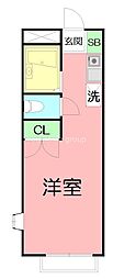 エスポアール2 1Kの間取図画像