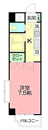 サニープラザ 1Kの間取図画像