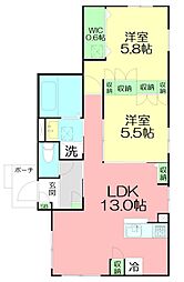 MAISON QUATTRO 2LDKの間取図画像