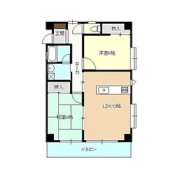 ポートテラス浦田 2LDKの間取図画像