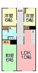 サニーハウス大磯 3LDKの間取図画像