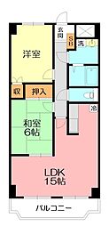 カサグランデ湘南 2LDKの間取図画像