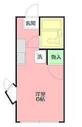 ハーヴェスト虹ヶ浜 ワンルームの間取図画像