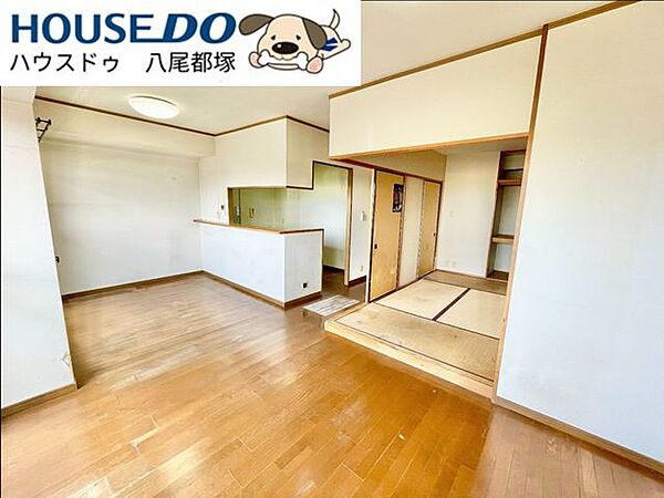 和室を開放すると広々とした空間に♪