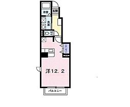 プリムローズＡ 1階ワンルームの間取り