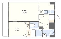 THE RESIDENCE PARK佐賀駅南II 3階1LDKの間取り