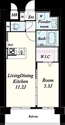 ブランシェ駅南 5階1LDKの間取り