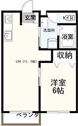 ミストラル1 1LDKの間取図画像