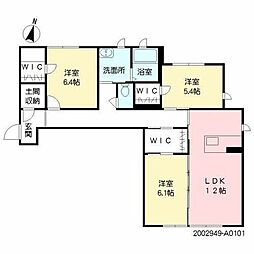 ベレオ大財 3LDKの間取図画像