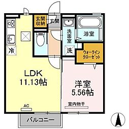 セントポーリア2 1LDKの間取図画像