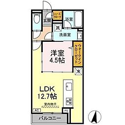 フォーティスMGH 1LDKの間取図画像