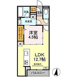 フォーティスMGH 1LDKの間取図画像