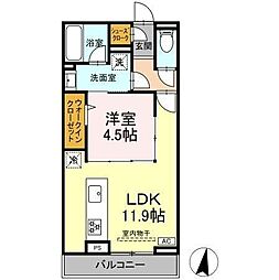フォーティスMGH 1LDKの間取図画像