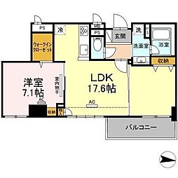 adorable 1LDKの間取図画像