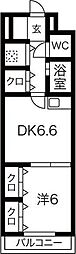 サテラ佐賀駅前 1DKの間取図画像