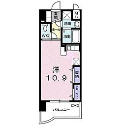 アクアルーチェ ワンルームの間取図画像